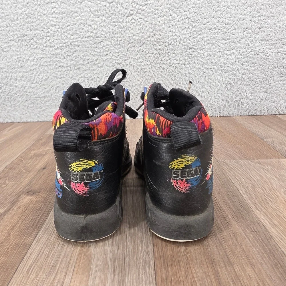 Vintage Sonic The Hedgehog Sega Kids Mid Top Sneakers Shoes 90s Black‎ Retro